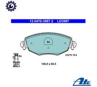 Brake pads 13.0470-3987.2 ATE for FORD JAGUAR