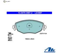 Brake pads 13.0470-3987.2 ATE for FORD JAGUAR