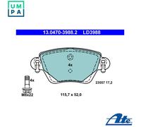 Brake pads 13.0470-3988.2 ATE for JAGUAR FORD RENAULT