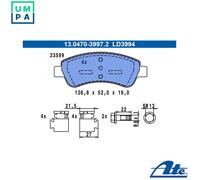 Brake pads 13.0470-3994.2 ATE for CITROËN PEUGEOT DS OPEL