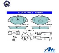 ATE 13.0470-3999.2 Brake pad set