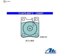ATE Brake Pad Set 13.0470-4047.2 - Disc Brake - Fits Mercedes E-Class, S-Class, SL, CLK