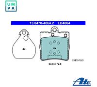Brake pads 13.0470-4064.2 ATE for MERCEDES-BENZ CHRYSLER