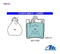 ATE 13.0470-4065.2 Brake pad set