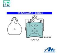 BRAKE PAD SET DISC BRAKE 13.0470-4065.2 FOR MERCEDES-BENZ C-CLASS/Sport CLK 2.1L