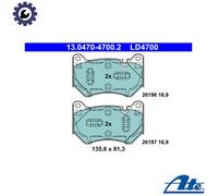 BRAKE PAD SET DISC BRAKE 13.0470-4700.2 FOR AUDI Q5/Sportback/Van DTPA 2.0L 4cyl