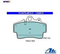 ATE Brake Pad Set 13.0470-4814.2 - Disc Brake for Porsche M96.20 2.5L / M97.20 2.7L