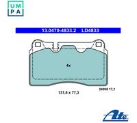 Brake pads 13.0470-4833.2 ATE for VW SEAT CUPRA