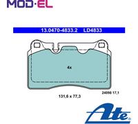 Brake pads 13.0470-4833.2 ATE for VW SEAT CUPRA