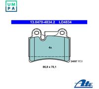 BRAKE PAD SET DISC BRAKE 13.0470-4834.2 FOR VW BMV/BMX/BKJ 3.2L 6cyl TOUAREG
