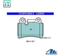 ATE 13.0470-4834.2 Brake pad set