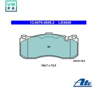 ATE Front Brake Pads Set 13.0470-4848.2 for BMW 1 Series (E87) 2004-2007