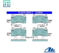 BRAKE PAD SET DISC BRAKE 13.0470-4854.2 FOR ALFA ROMEO GIULIETTA/Hatchback/Van