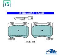 Brake pads 13.0470-4867.2 ATE for ALFA ROMEO BRERA SPIDER 159 Sportwagon 159