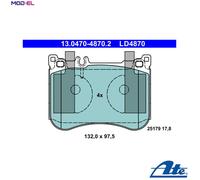 ATE 13.0470-4870.2 Brake pad set