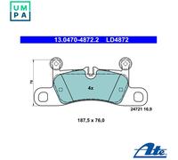 Brake pads 13.0470-4872.2 ATE for PORSCHE VW