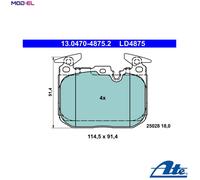 Brake pads 13.0470-4875.2 ATE for BMW 1 Sports Hatch 3 4 Coupe 3 Gran Turismo