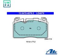 ATE Brake Pad Set, disc brake 13.0470-4879.2 Ceramic for Audi/Porsche