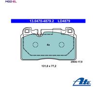ATE Brake Pad Set, disc brake - 13.0470-4879.2 Ate Ceramic