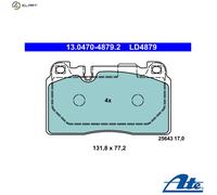 ATE Brake Pad Set, disc brake - 13.0470-4879.2 Ate Ceramic