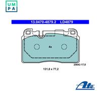 ATE Brake Pad Set, disc brake - 13.0470-4879.2 Ate Ceramic