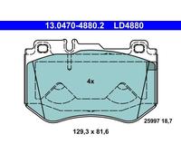 Fits ATE 13.0470-4880.2 Brake Pad Set, disc brake UK Stock