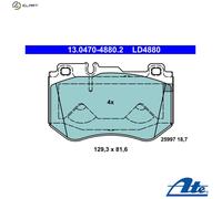 Fits ATE 13.0470-4880.2 Brake Pad Set, disc brake UK Stock