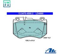 Fits ATE 13.0470-4880.2 Brake Pad Set, disc brake UK Stock