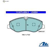ATE 13.0470-4884.2 Brake pad set