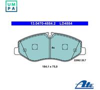 ATE 13.0470-4884.2 Brake pad set