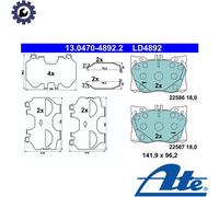 ATE 13.0470-4892.2 Brake pad set