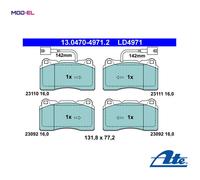 BRAKE PAD SET DISC BRAKE 13.0470-4971.2 FOR ALFA ROMEO 166 159/Sportwagon 2.0L