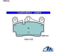 Brake pads 13.0470-4976.2 ATE for AUDI VW PORSCHE