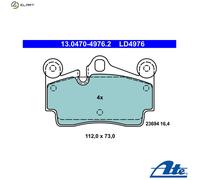 Brake pads 13.0470-4976.2 ATE for AUDI VW PORSCHE