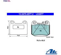 ATE 13.0470-4977.2 Brake pad set