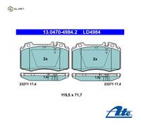 ATE Ceramic Brake pad set 13.0470-4984.2 prepared for wear indicator, excl. wear warning contact MERCEDES-BENZ: ML-Class, S-Class Saloon