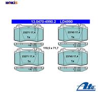 Brake pads 13.0470-4990.2 ATE for MERCEDES-BENZ C-CLASS T-Model S-CLASS E-CLASS