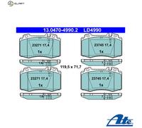 Brake pads 13.0470-4990.2 ATE for MERCEDES-BENZ C-CLASS T-Model S-CLASS E-CLASS