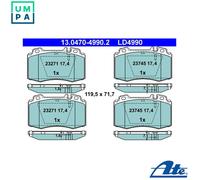 BRAKE PAD SET DISC BRAKE 13.0470-4990.2 FOR MERCEDES-BENZ C-CLASS/T-Model SL
