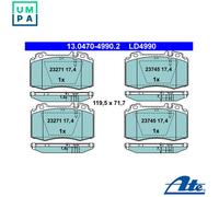 BRAKE PAD SET DISC BRAKE 13.0470-4990.2 FOR MERCEDES-BENZ C-CLASS/T-Model SL