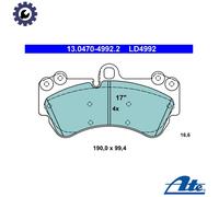 ATE Brake Pad Set 13.0470-4992.2, Disc Brake for VW Porsche Cayenne Touareg