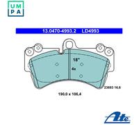 Brake pads 13.0470-4993.2 ATE for AUDI VW PORSCHE