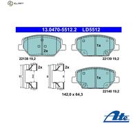 ATE Brake Pad Set 13.0470-5512.2 Disc Brake for Opel Insignia B Grand Sport