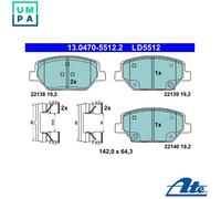 ATE Brake Pad Set 13.0470-5512.2 Disc Brake for Opel Insignia B Grand Sport