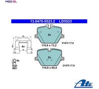 ATE 13.0470-5523.2 Brake pad set