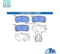 BRAKE PAD SET DISC BRAKE 13.0470-5555.2 FOR KIA G4KE/G4KJ 2.4L D4HB 2.2L 4cyl