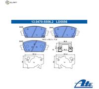 ATE 13.0470-5556.2 Brake pad set