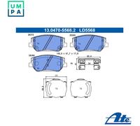 ATE 13.0470-5568.2 Brake pad set