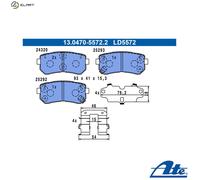 ATE 13.0470-5572.2 Brake pad set
