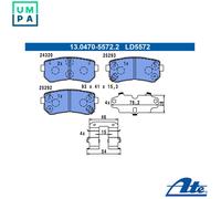 ATE 13.0470-5572.2 Brake pad set